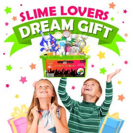 Original Stationery Ultimate Slime Kit DIY Slime Making Kit with Slime Add Ins Stuff for Unicorn, Glitter, Cloud, Butter, Floam, More - Deluxe Slime Kits Gift for Girls and Boys (Green, 55pcs)