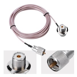 Zerone 5M/16FT Antenna Extension Cable Coaxial Cable UHF PL-259 Male to Female Cable Socket Adapter for Mobile Radio Antenna