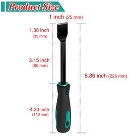 1" Scraper Head Gasket Scraper, High Hardness Chrome Vanadium Steel with Non-Slip Rubber Handle Scraper, Gasket Scraper for Removing Gaskets,Rust, Paint,Varnish, Carbon Scraper Tool for Surface Prep