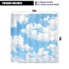 LIGHTINHOME Blue Sky Backdrop Cloud Shower Curtain 72x72 Inch Nature