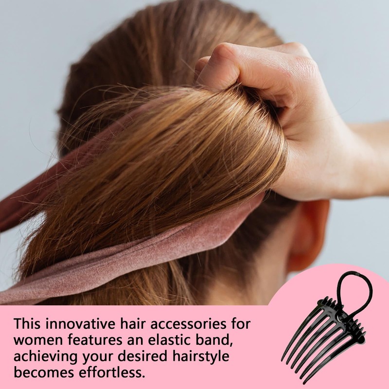 4Pcs Comfortable Hair Bandette Comb Band Easy Convenient Use Hair