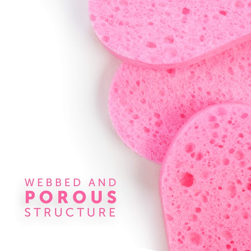 Facial Sponges Compressed Natural Cellulose Sponge for Face Cleansing Exfoliating