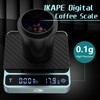 IKAPE Digital Coffee Scale, Premium Aluminium Espresso Scales with Timer,