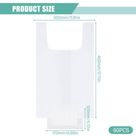 Pack of 60 Disposable Baby Potty Bags with Absorbent Pad, Toilet Bag with Absorbent Pads, Disposable Bin Liners for Commode Chair, Universal Potty Liner Suitable for Most Potty Chairs