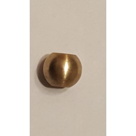 (pkg, of 5) Screw Lock Brass Ball Coolant Nozzle for CNC Lathes. 15mm Brass Ball with 1/4" Dia Hole Through and a 3/8 X 45 Degree Chamfer.
