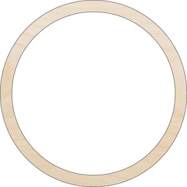 Circle Hollow Hoop - Laser Cut Out Unfinished Wood Craft Shape BSC29 7" / 1/8" thick