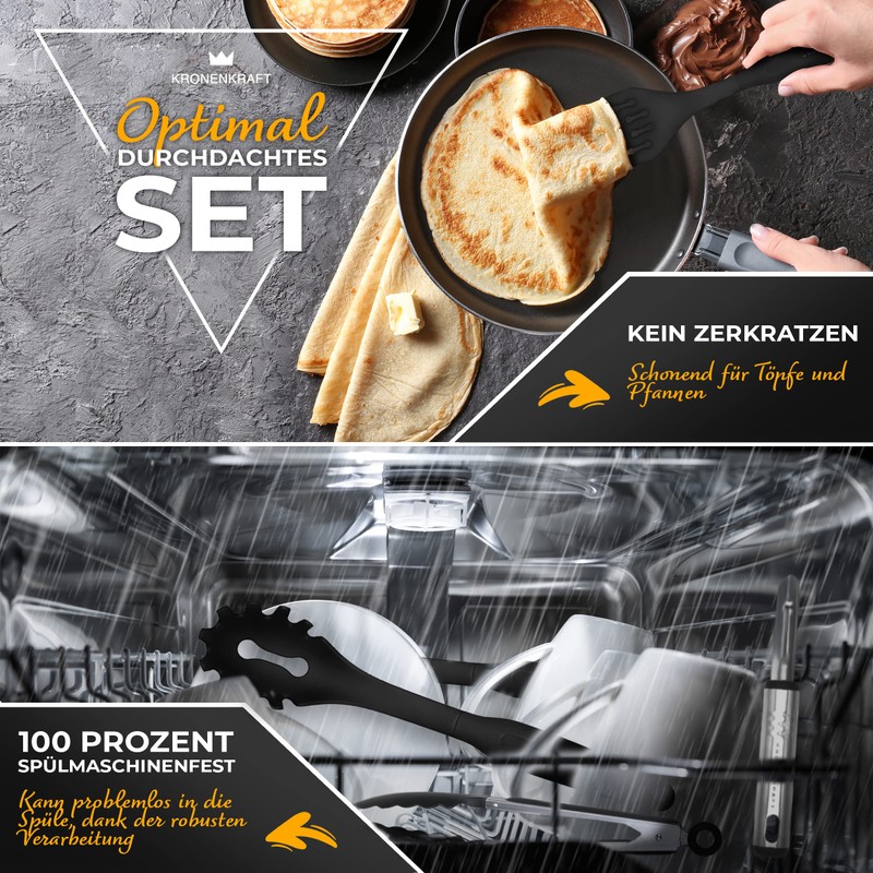 Kronenkraft 12-Piece Kitchen Set, Kitchen Accessories, Cooking Set, Kitchen Utensils