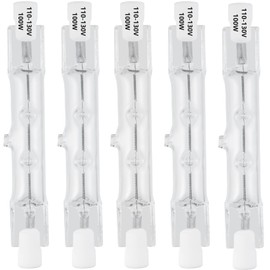 R7S Halogen Bulb 100W 120V 78mm Dimmable J78 T3 J Type Double Ended Floodlight Bulb for Work, Security, Landscape Lights, Floor Lamps 900lm Warm White 2800K (Pack of 5)