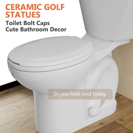 boeemi Toilet Bolt Cap Decorative 6Pack Include Ceramic Golf Screw Floor Covers & Universal Style, Delicate Bathroom Easy Installation