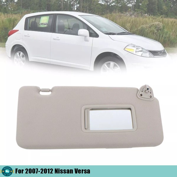 a-parts-a Gray Right Passenger Side Sun Visor W/ Mirror For