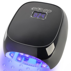 UV Light for Gel Nail, LIMEGIRL Cordless Nail Lamp with 1*Replaceable Lamp Beads, 4 Timer Settings & Touch Screen, Optional Mutes Mode & Power Control - Multifunctional Salon Use (Black)