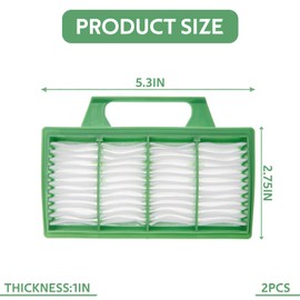 ECOMAID 2PCS Micro Hygiene Filter Compatible with Sebo Vacuum 6608ER 6696ER Series, Fit for AIRBELT K Series 6629ER and AIRBELT K1, K3 series Fits AIRBELT K All Models