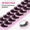 CINYOLA Mink Lash Fluffy Wispy False Eyelashes, Fake Lashes Extension