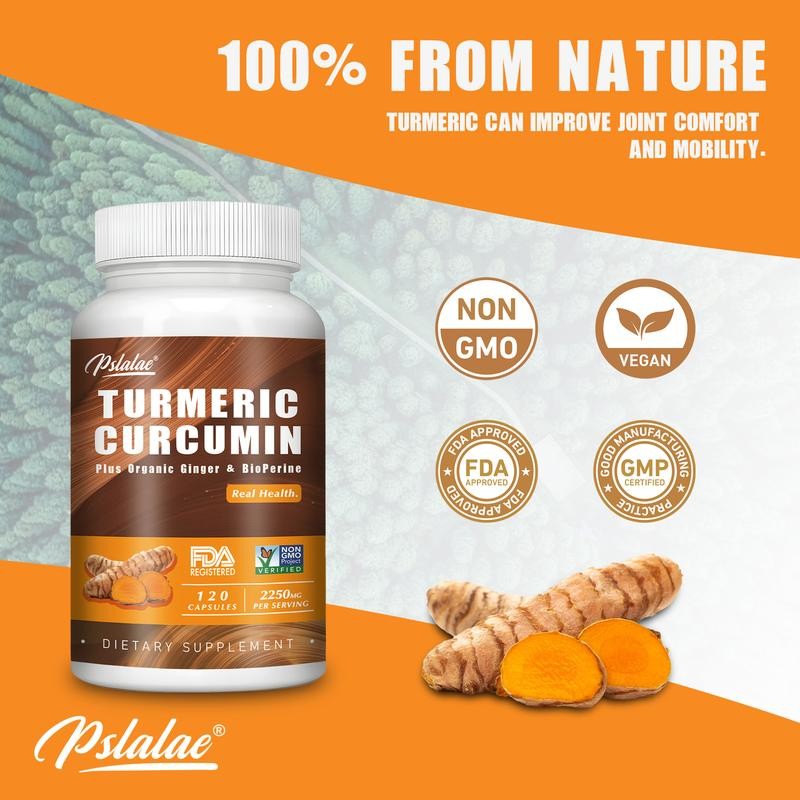Pslalae Turmeric - 120 Capsules - 2250 mg Per Capsule