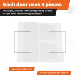 GZZTORES 5 PCS Door Hinge Protection Kit, Compatible with Wrangler JL/JLU/Gladiator Door Hinge - 4 Door Transparent Film Door Hinge Protector