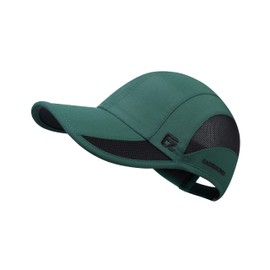 GADIEMKENSD Cooling Running Hat Quick Dry Summer Baseball Cap UPF50+ Sports Sun Caps Breathable Mesh Trucker Dad Hats Unstructured for Golf Tennis Hiking Gym Camp M Blackish Green