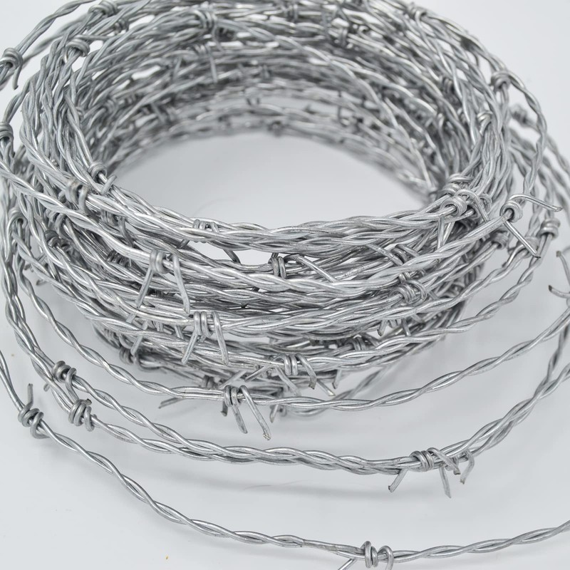 YAGJIA Barbed Wire 50 Ft, 4 Point Barbed Wire Fence,