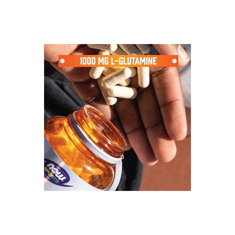 NOW L-glutamine 1000mg, 120 Capsules