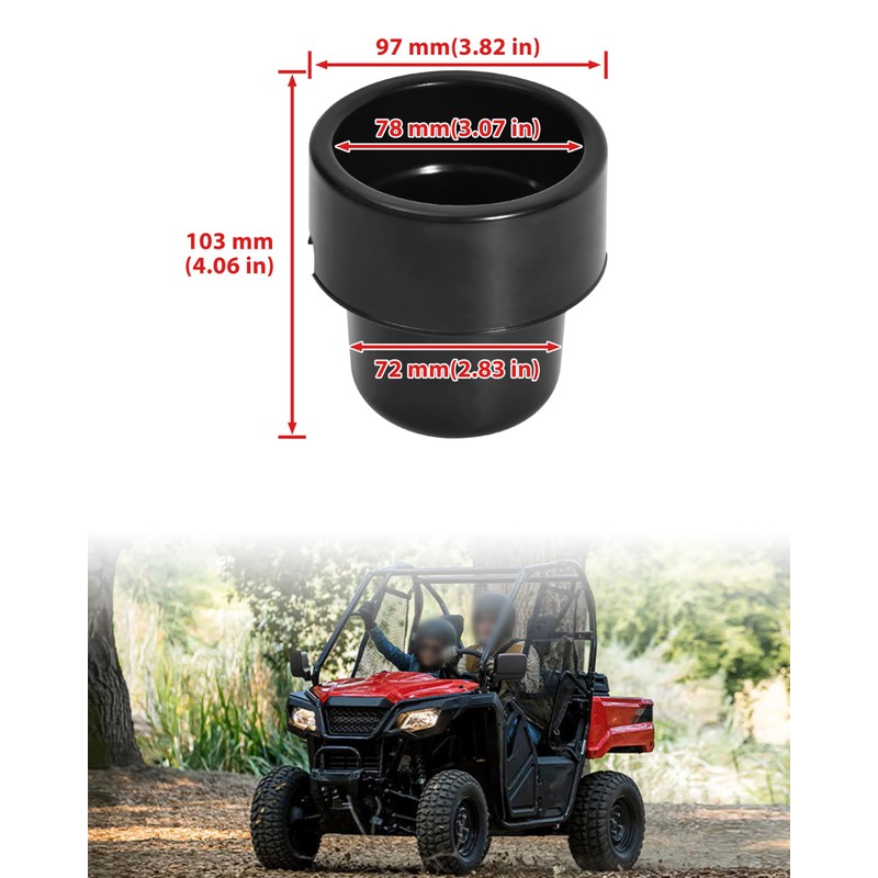 POKIAUTO UTV Dash Cup Holder Compatible with Honda Pioneer 520