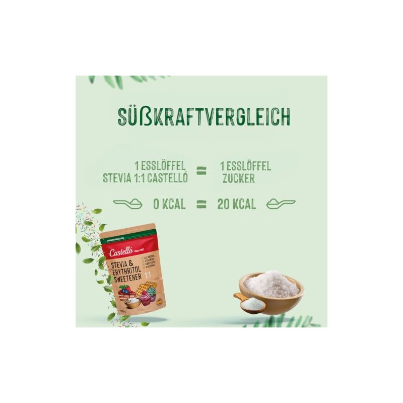 Castello Stevia & Erythritol Mix 850g - Sugar Substitute 1:1