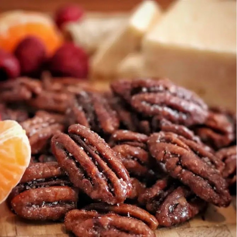 Fortune Favors Candied Pecans, Sweet and Salty Snack, Hand Crafted