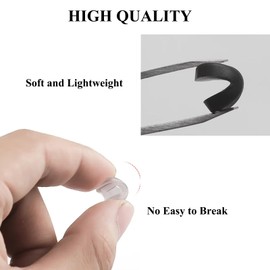 Eyeglass Nose Pads Covers Slip-on Silicone Glasses Nose Pad Anti Slip Soft Nose Pads for Eyeglasses Repair Kit(5 Pairs), Clear/S