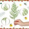 Sinmoe 80 Pcs Christmas Large Artificial Pine Needles Glitter Artificial