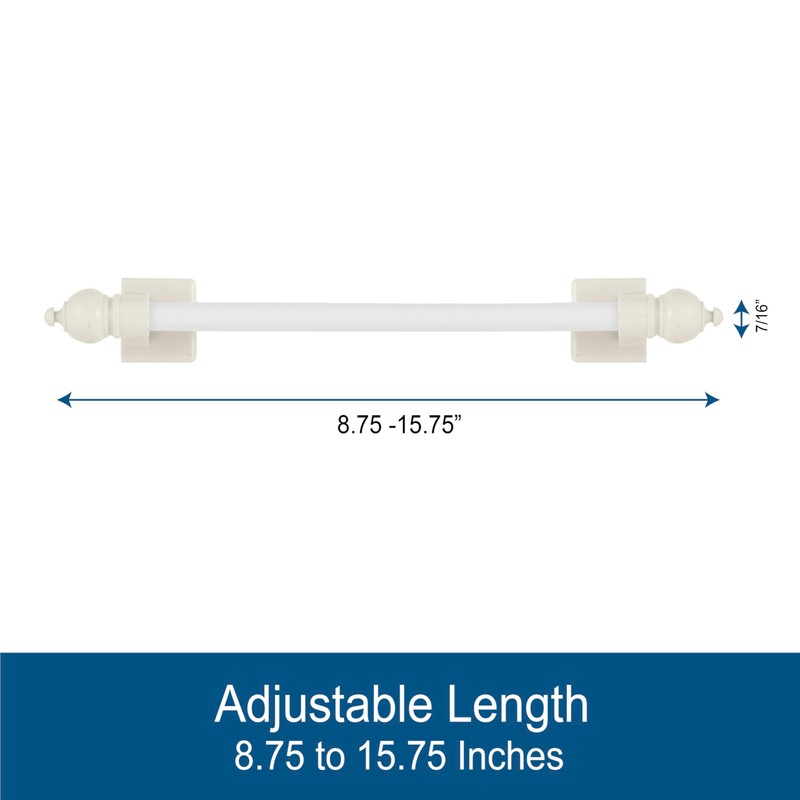 Kenney Magnetic Curtain Rod for Metal Doors/Metal Surfaces, No Drill