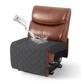 VANSOFY Extra Large Reclining Sectional Couch Covers, Waterproof 5-Piece Sofa Covers for L Shape Sectional Sofa Corner Seater Washable Slipcover for Pets, Dogs(Additional Seat Cover, Charcoal Gray)