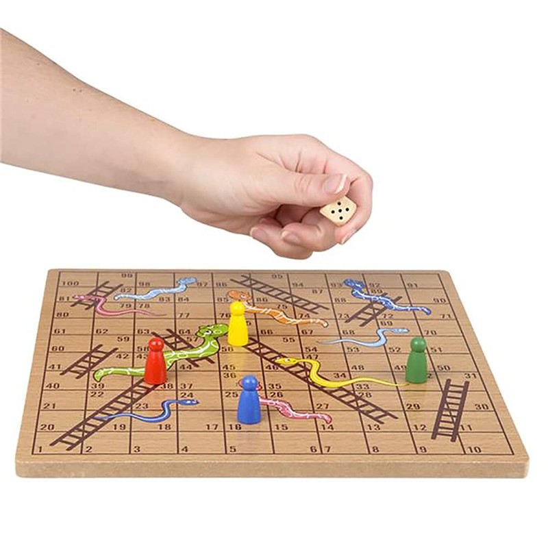 Classic Wooden Board Games, Great for Prizes, 10" (10" Wooden