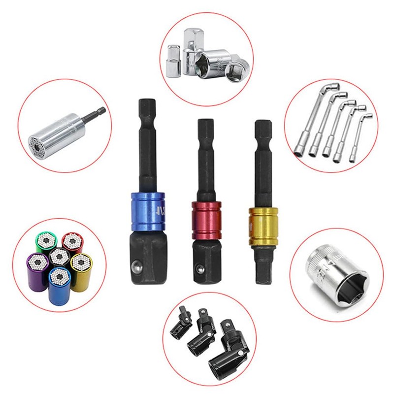 Aiweijia Impact Grade Socket Adapter Set, Bit Socket Wrench Adapter