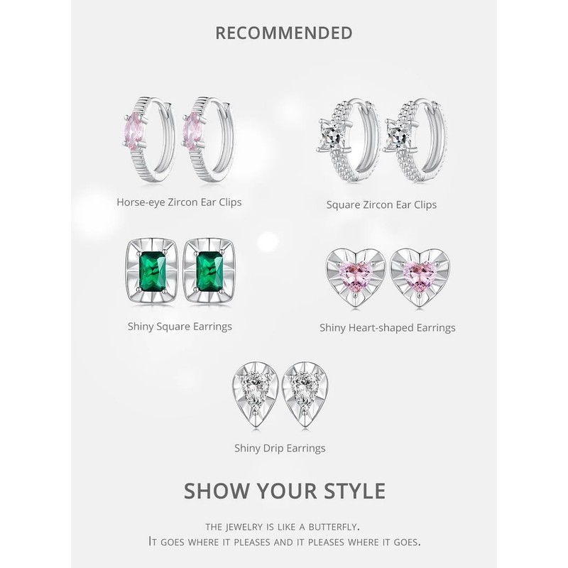 PAHALA 925 Sterling SilverWater-drop Stud Shiny Pavé Setting CZ Elegant