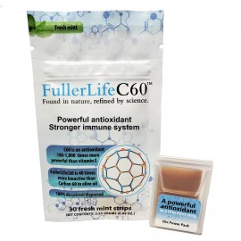 Fullerlife C60 Mint Strips,  Bioactive Delivery Max Absorption***