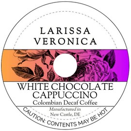 White Chocolate Cappuccino Colombian Decaf Coffee (Single Serve K-Cup Pods) (Gourmet, Naturally Flavored, Whole Coffee Beans) (12 pods, ZIN: 578108) - 2 Pack