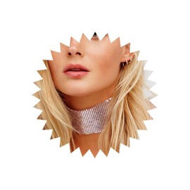 TseenYi Punk Necklace Metal Mesh Gold Wide Sequin Mesh Necklace Vintage Metal Sequin Necklace Sparkling Short Metal Mesh Necklace Jewelry, Silver Metal