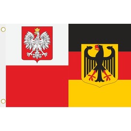 U24 Flag Poland Coat of Arms Germany Eagle Hoisting Flag 90 x 150 cm