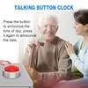 Large Talking Clock for Visually impaired- Telling Time, Date and