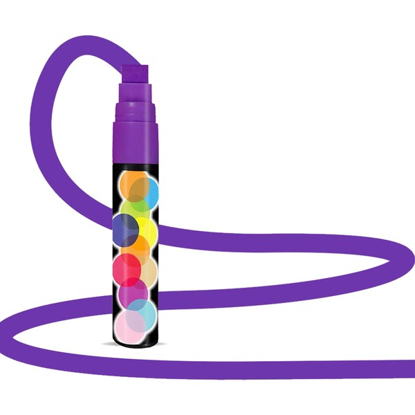 Femnow Chalk Pens for Blackboard, Washable, Purple, Foil Pen, Non-Permanent,