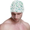 Dallonan Swimming Cap Unisex Adult Swim Cap Blue Dragonflies Polyester