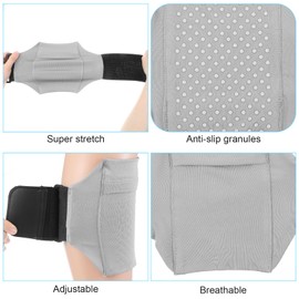 Cell Phone Leg Straps Ankle Wallet, Leg Band for Jogger Thigh Bag with Leg Strap, Non Slip Ankle Wallet Adjustable Arm Pouch for Men Women Running Workout(Grey)