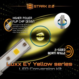Stark LED 66W 5000LM True 3000K 3K Yellow Lights Fog Light Bulbs Pair - H1