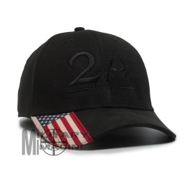 Military Imagine 2nd Amendment 1791 AR-15 Style 2A Embroidered Black on Black Color Hat cap