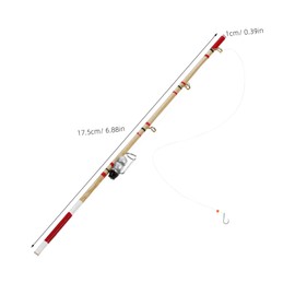 Kisangel Mini Fishing Rod Ornament Miniature Fishing Rod Decor Mini House Accessories Doll House Scene Accessories