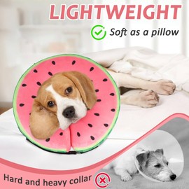 Niuoppy Inflatable Dog Collar for After Surgery, Protective Inflatable Collar for Dogs and Cats, Soft Pet Recovery Collar for Large Medium Small Dogs Cats (Fruit A, L)