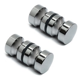 VIVIIHOO Pack of 2 Shower Door Handle Door Knob, Stainless Steel Shower Door Handles on Both Sides for Doors, Glass Door Handle, Shower Door Knob, Fittings, Door Knob, Handle, Round