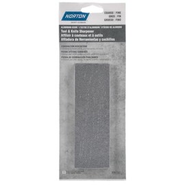 Norton UPB6 Cutting Tool & Kitchen Knife Sharpener with double-sided grits, 6 X 2 X 3/4 Inch India Economy Benchstone,Grey