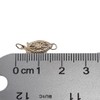 18MM 14K Solid Yellow Gold Marquise Filigree Safety Clasp for