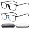 AJYADO 3.0 Strength Blue Light Readers, TR Titanium Unisex 2-Pack