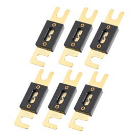 X AUTOHAUX 6pcs 275A Gold Tone ANL Fuse Universal for Car Vehicle Truck Audio