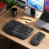 MEETION Wave Ergonomic Split Keyboard with Separate Numeric Keypad
